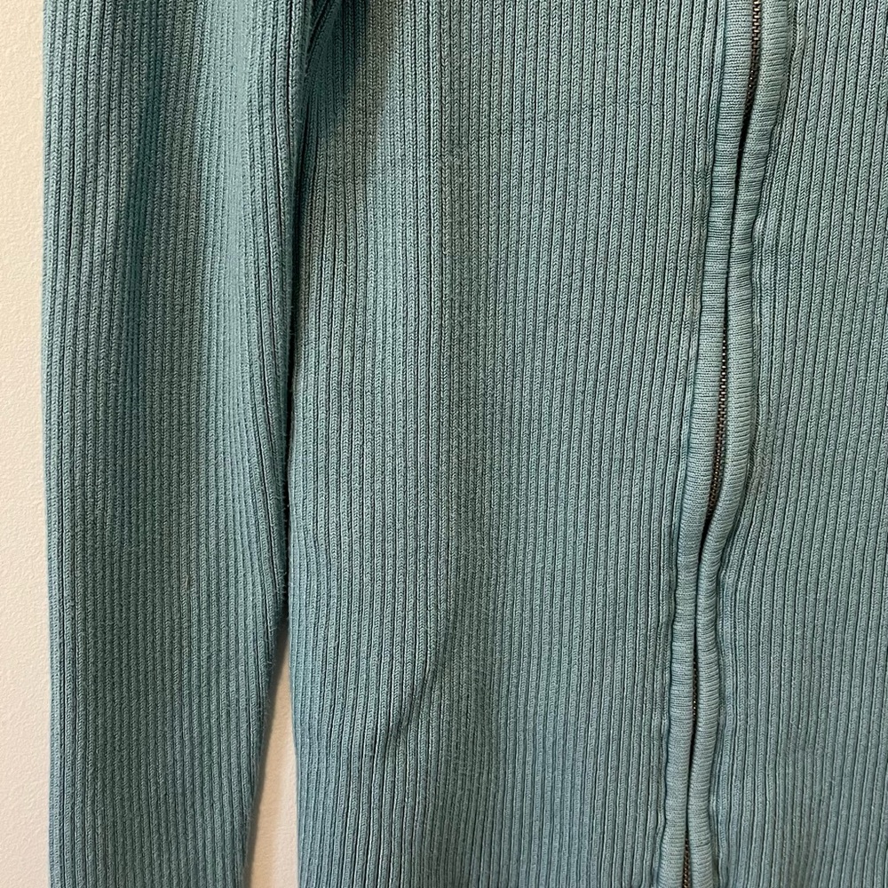 Boston Proper Ribbed Full Zip Cardigan - Picture 4 of 10